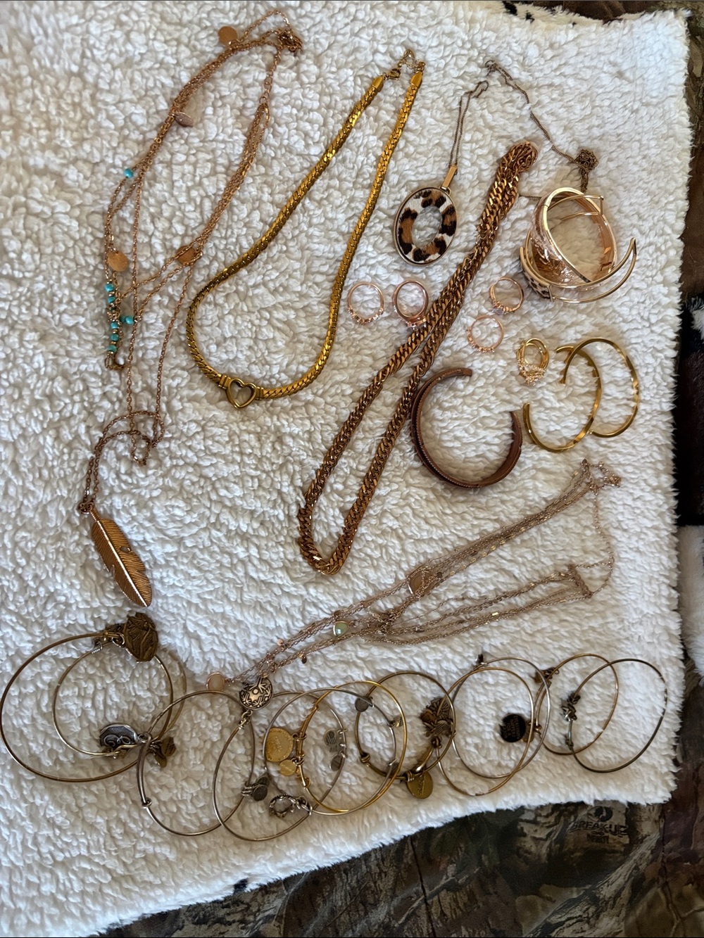 Huge lit costume jewelry- includes 11 Alex and ani bracelets!